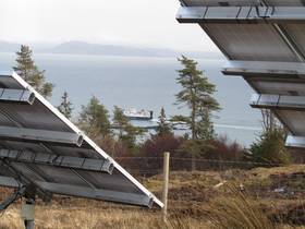 Ferry and PV on Eigg