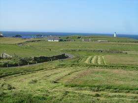 Fair Isle fields & lighthouse