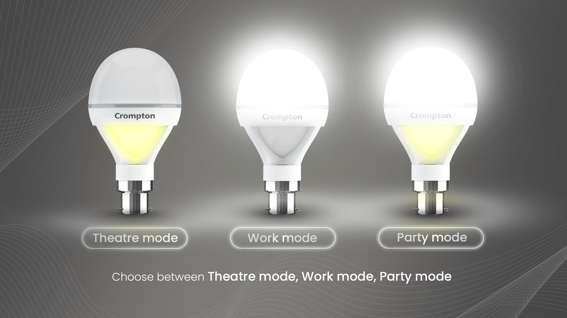 Choose Between Theatre mode, Work mode, Party mode
