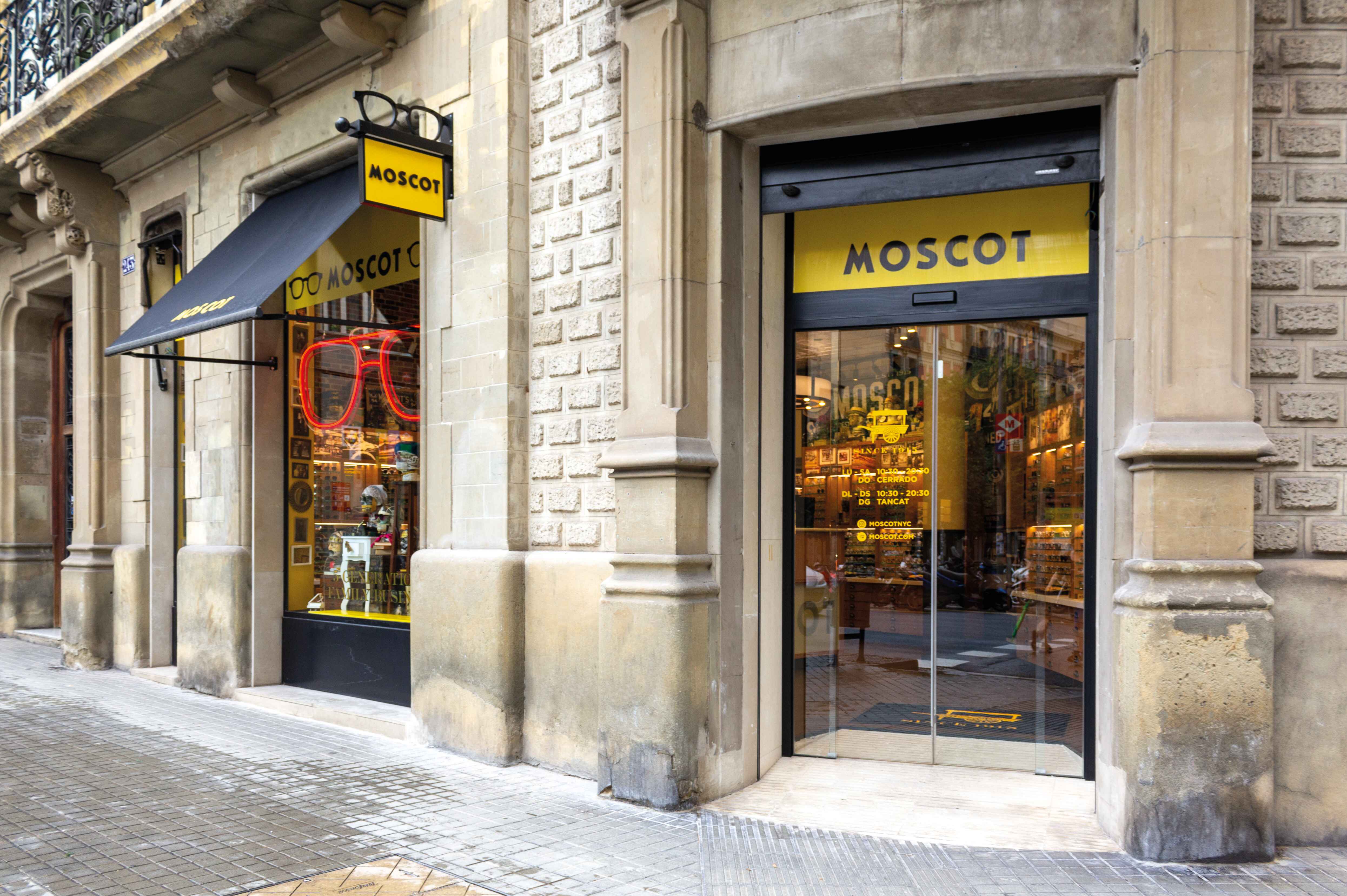 The MOSCOT Barcelona Shop exterior