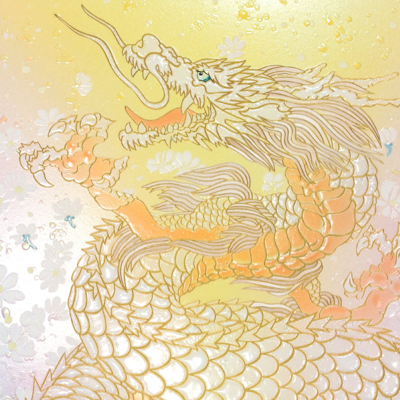 陶彩画_龍作品_白龍 ～清めの龍～_詳細