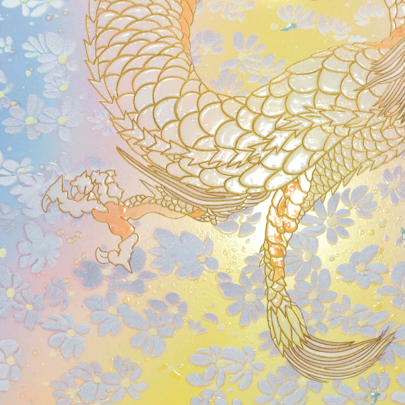 陶彩画_龍作品_白龍 ～清めの龍～_詳細
