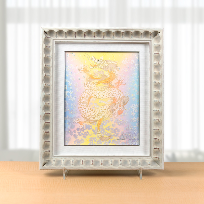 陶彩画_龍作品_白龍 ～清めの龍～_展示イメージ