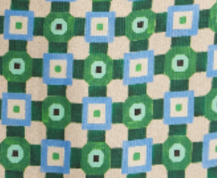 Silk Mini Skirt - Blue/Green Geo