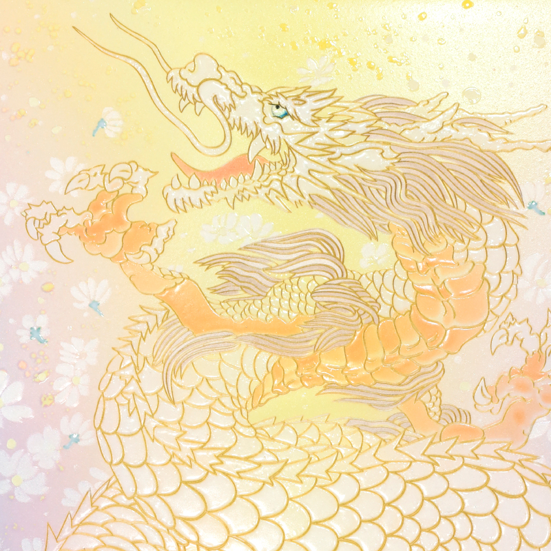 陶彩画_龍作品_白龍 ～清めの龍～_詳細
