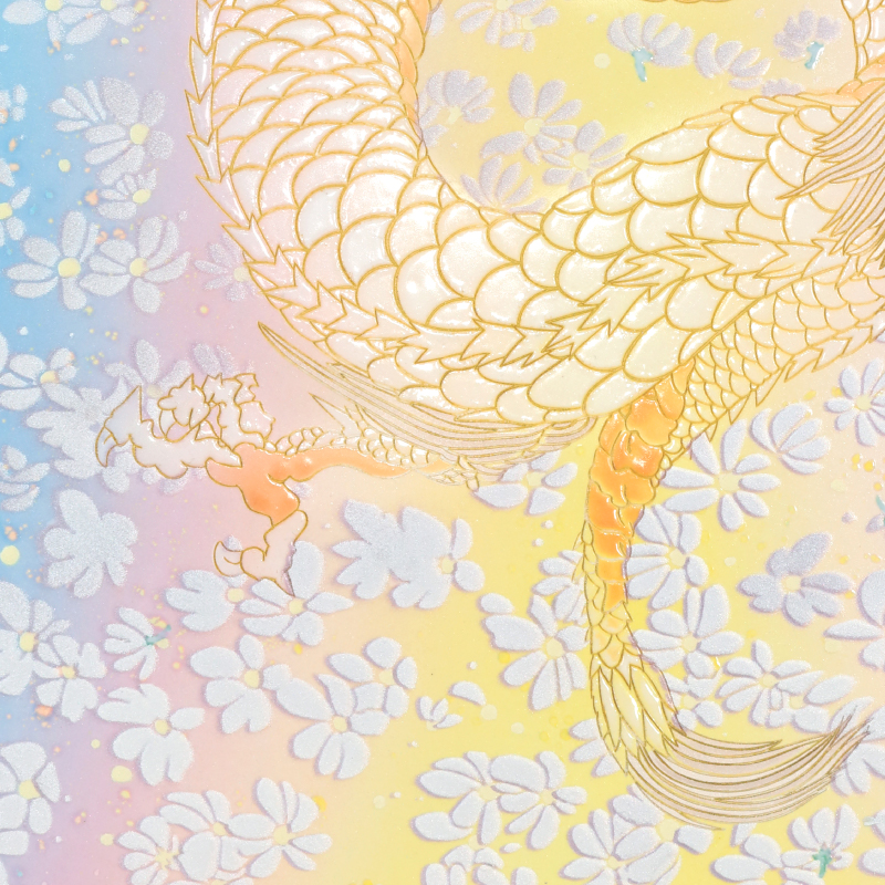 陶彩画_龍作品_白龍 ～清めの龍～_詳細