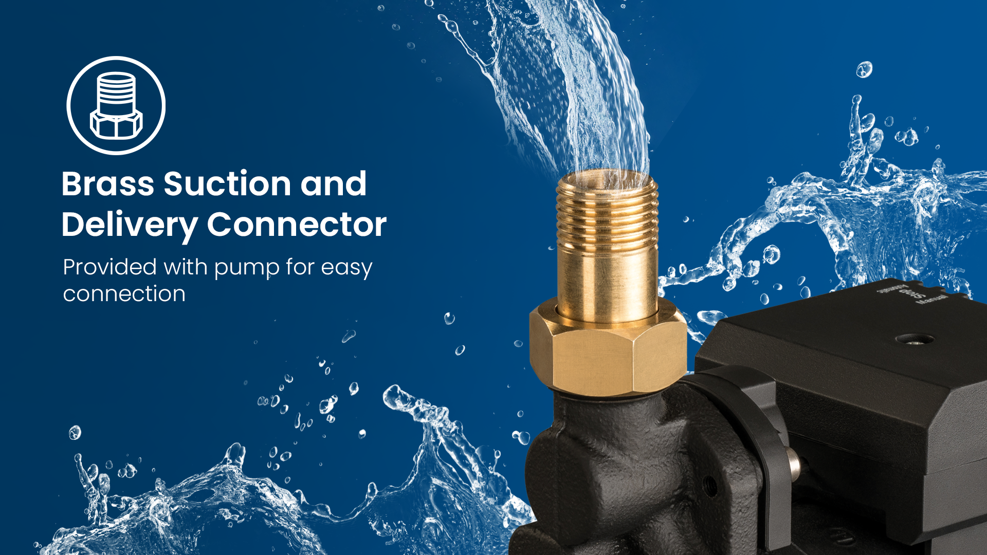 Brass Suction and Delivery Connector