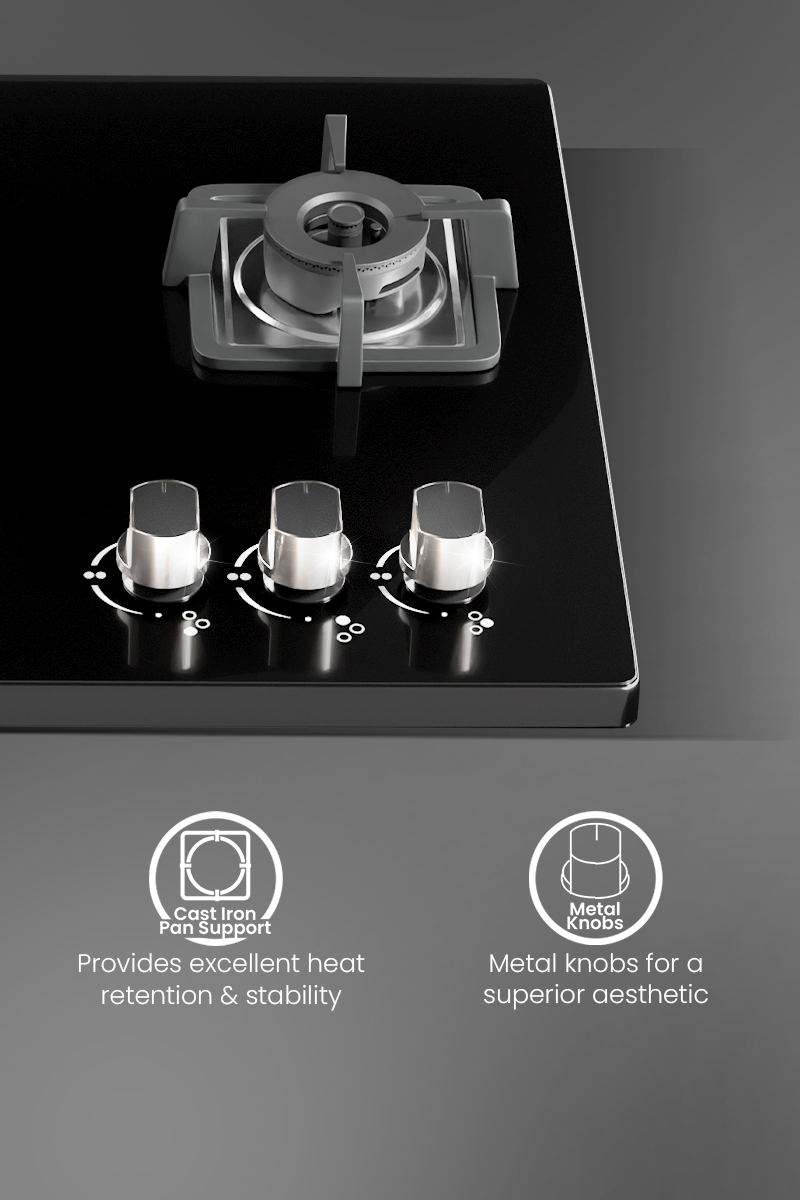 Cast Iron Pan Support, Metal Knob