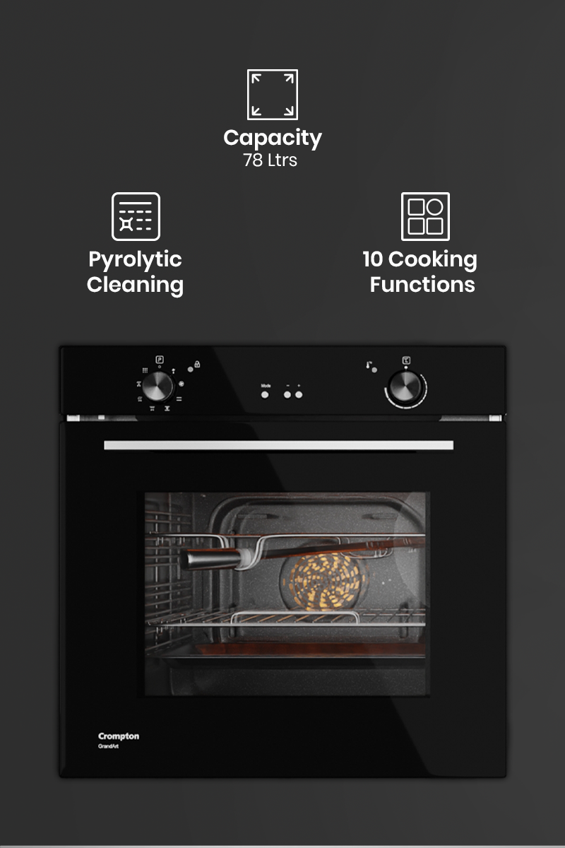 Capacity, Pyrolytic Cleaning, 10 Cooking Functions