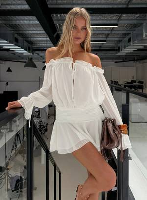cross your heart strapless mini dress white Princess Polly Women's Heaven Sent Strapless Minidress - White