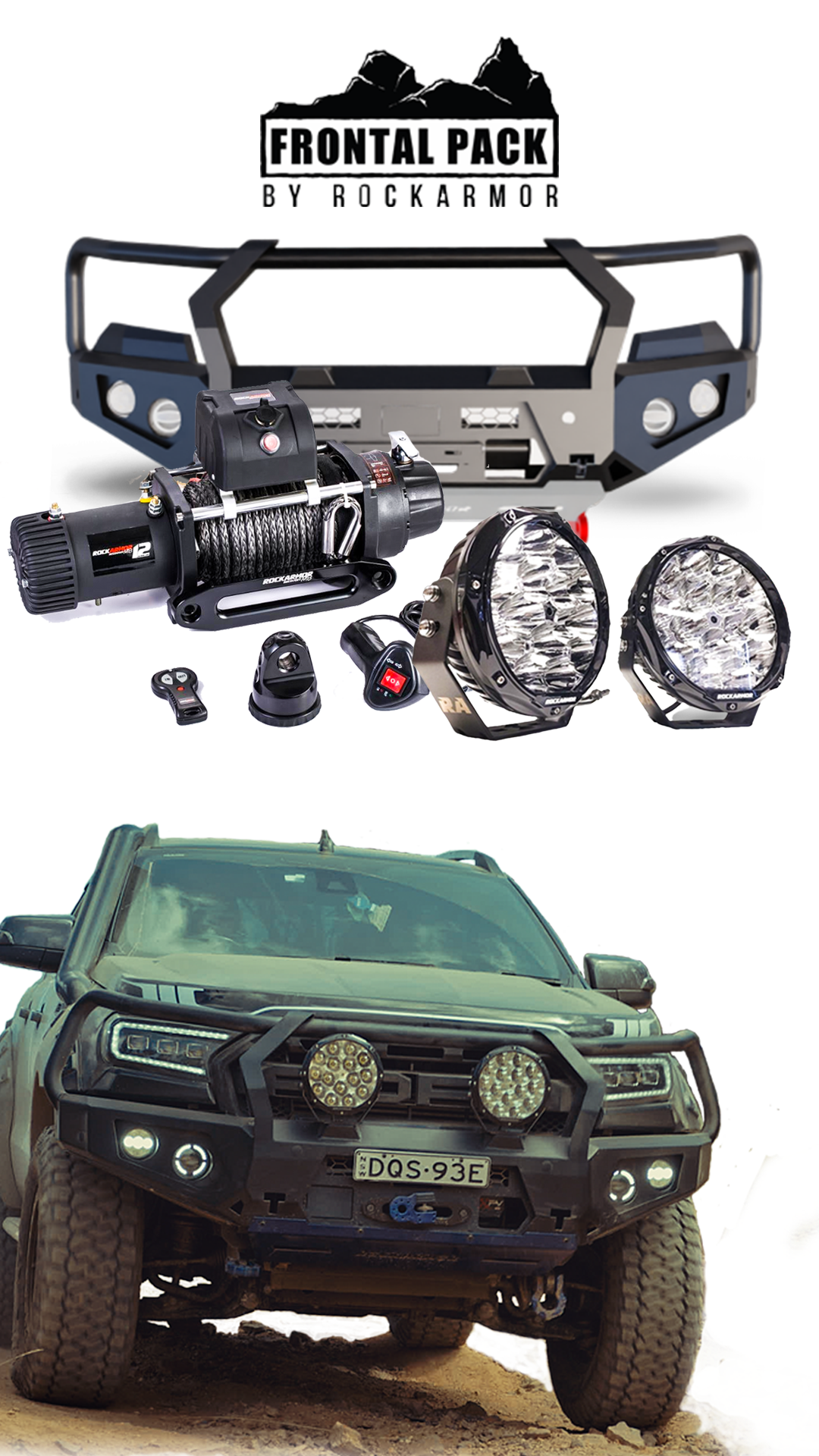 BULL BAR WINCH & LED LIGHTS COMBO