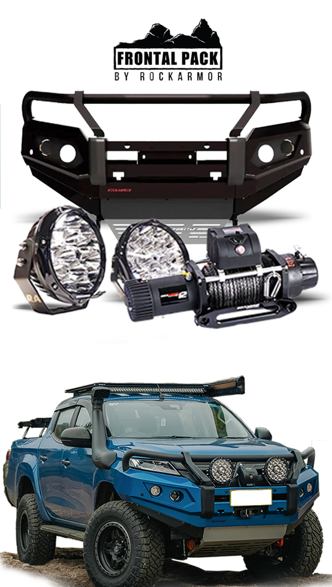 BULL BAR WINCH & LED LIGHTS COMBO