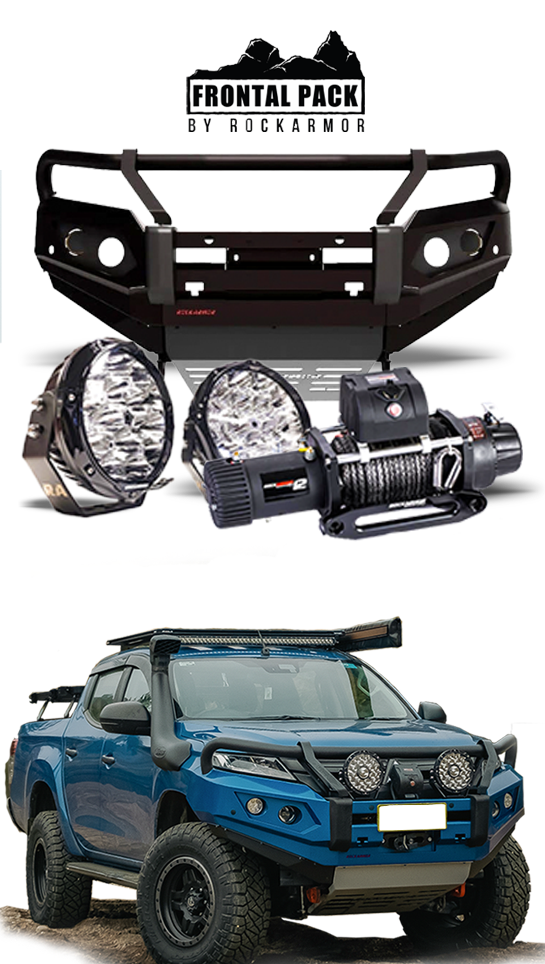 BULL BAR WINCH & LED LIGHTS COMBO