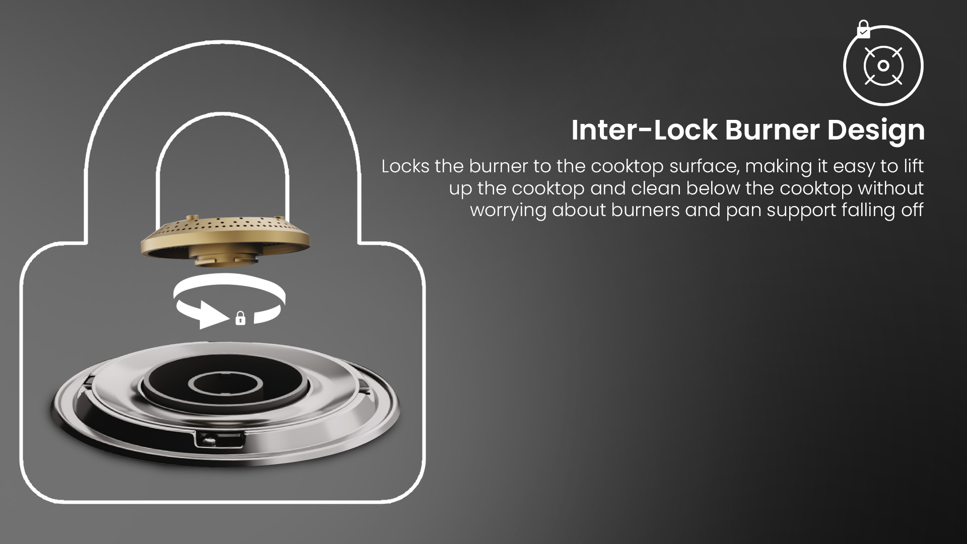 Inter-Lock Burner Design