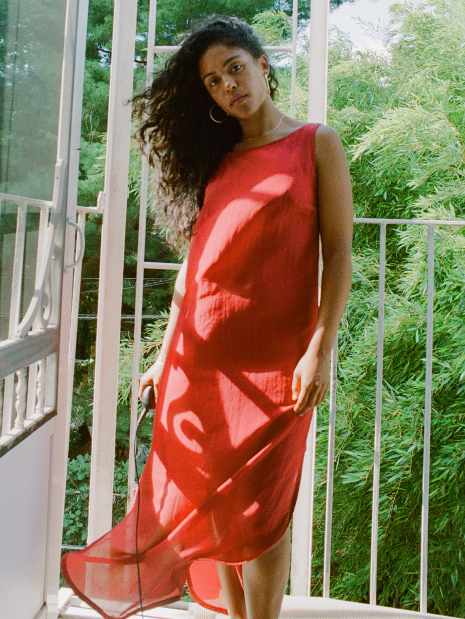 The Muse Dress (Sheer Period Red)