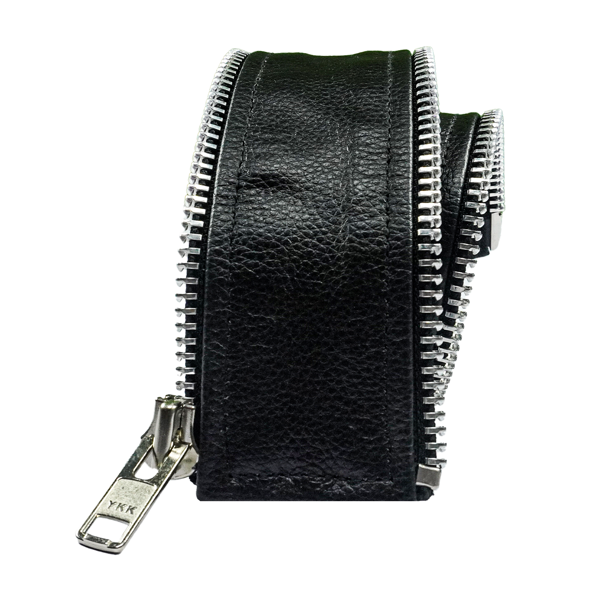 vxp501-mens-black-universal-vest-expander-panel-with-silver-aluminum-zip-product-detail-image