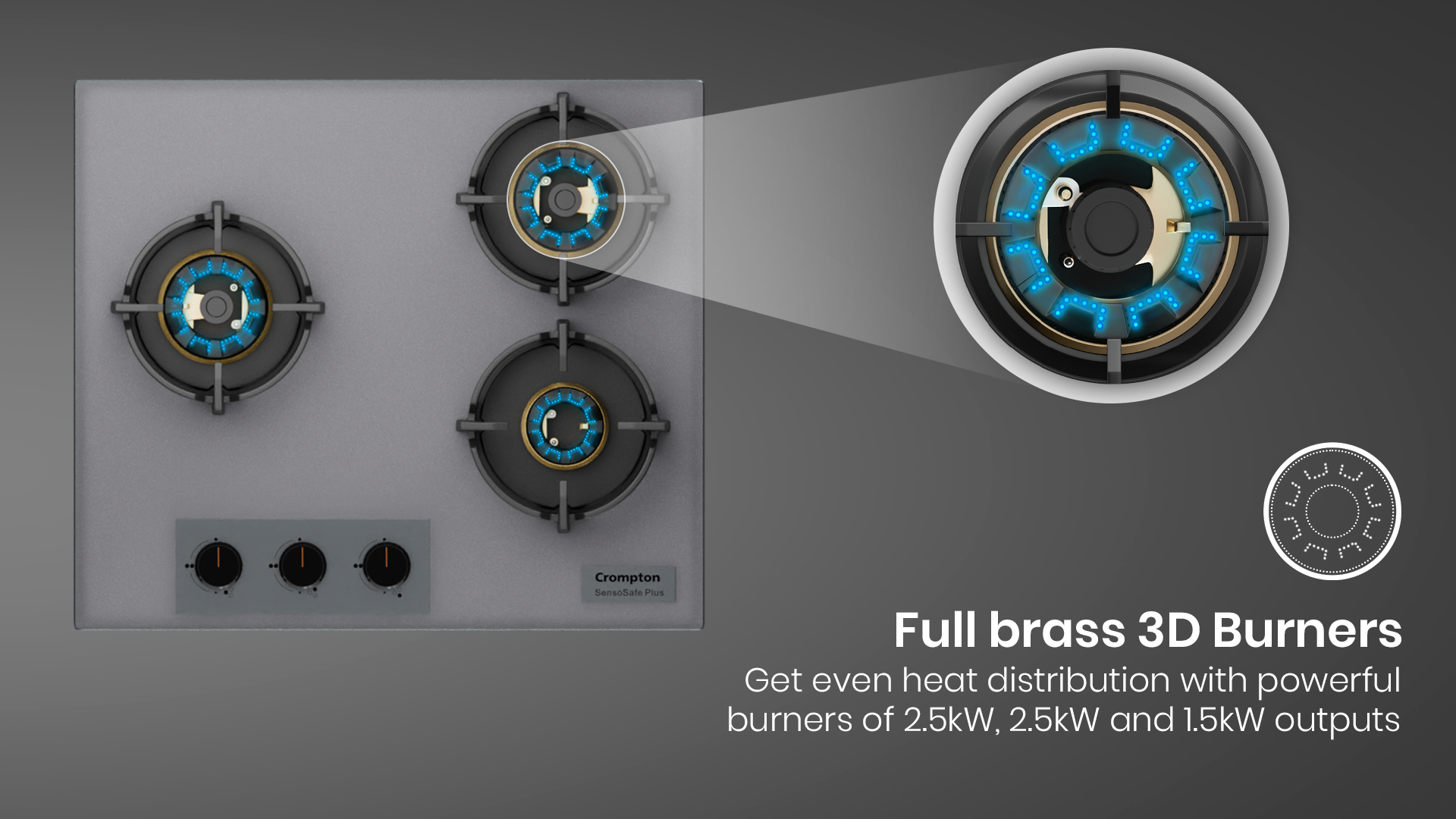 Full Brass 3D Burners