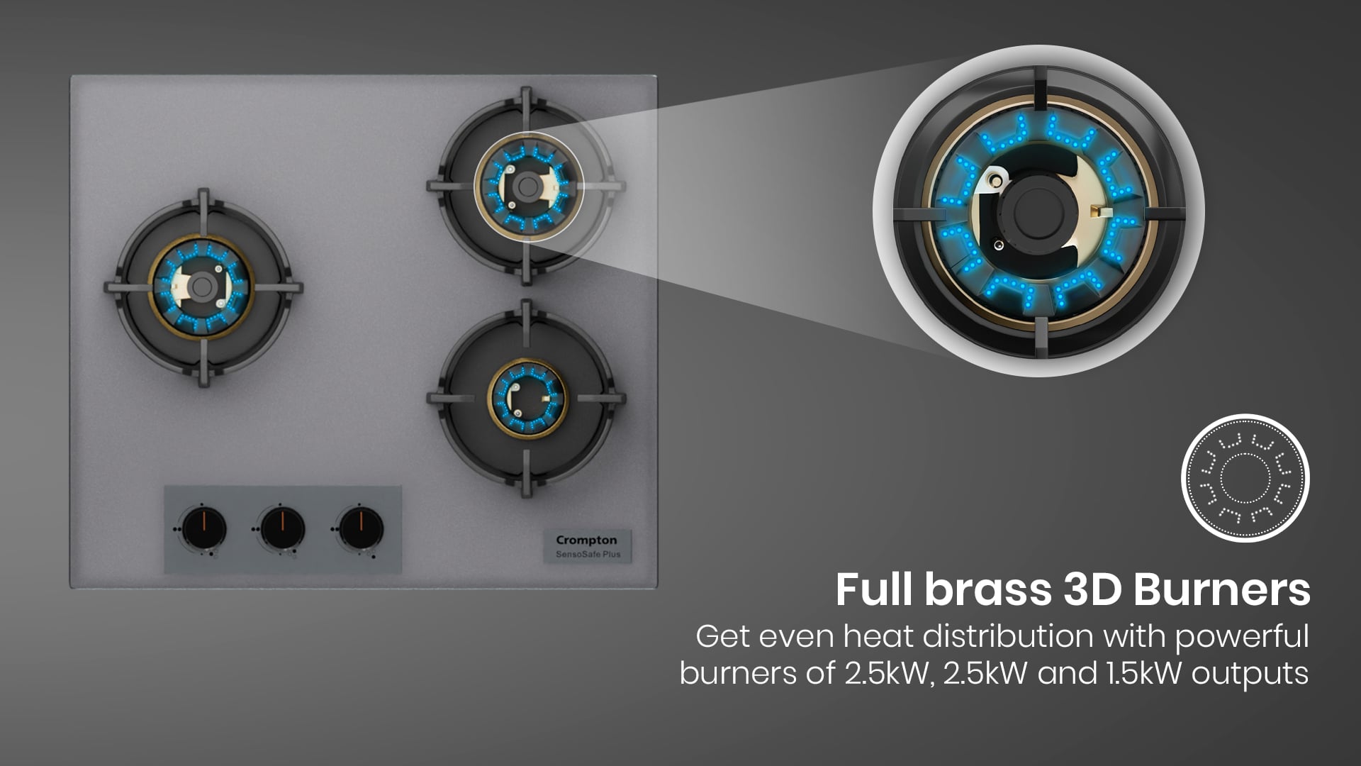 Full Brass 3D Burners