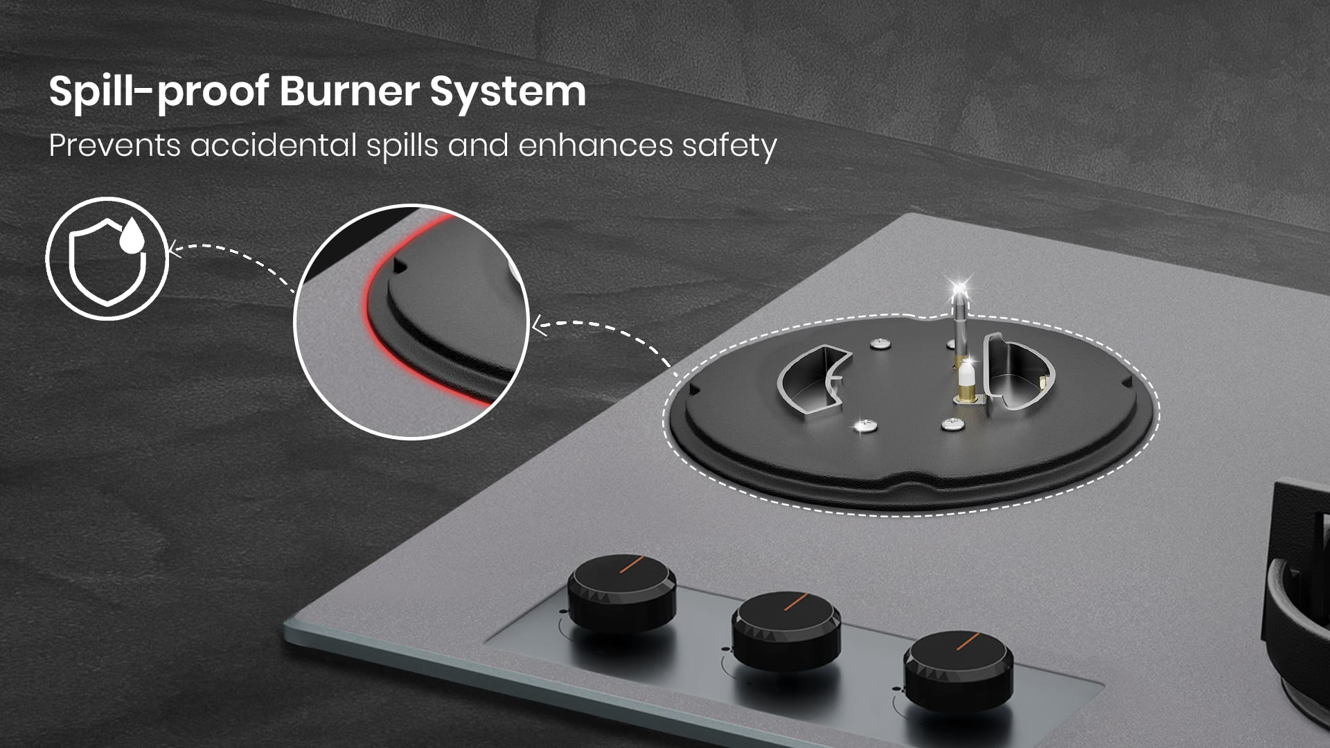 Spill-proof Burner System