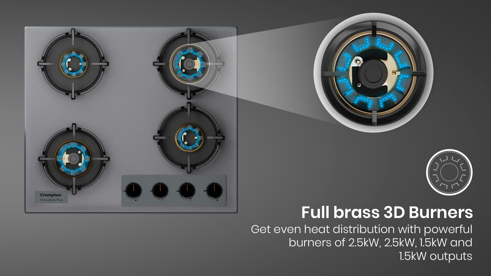 Full Brass 3D Burners