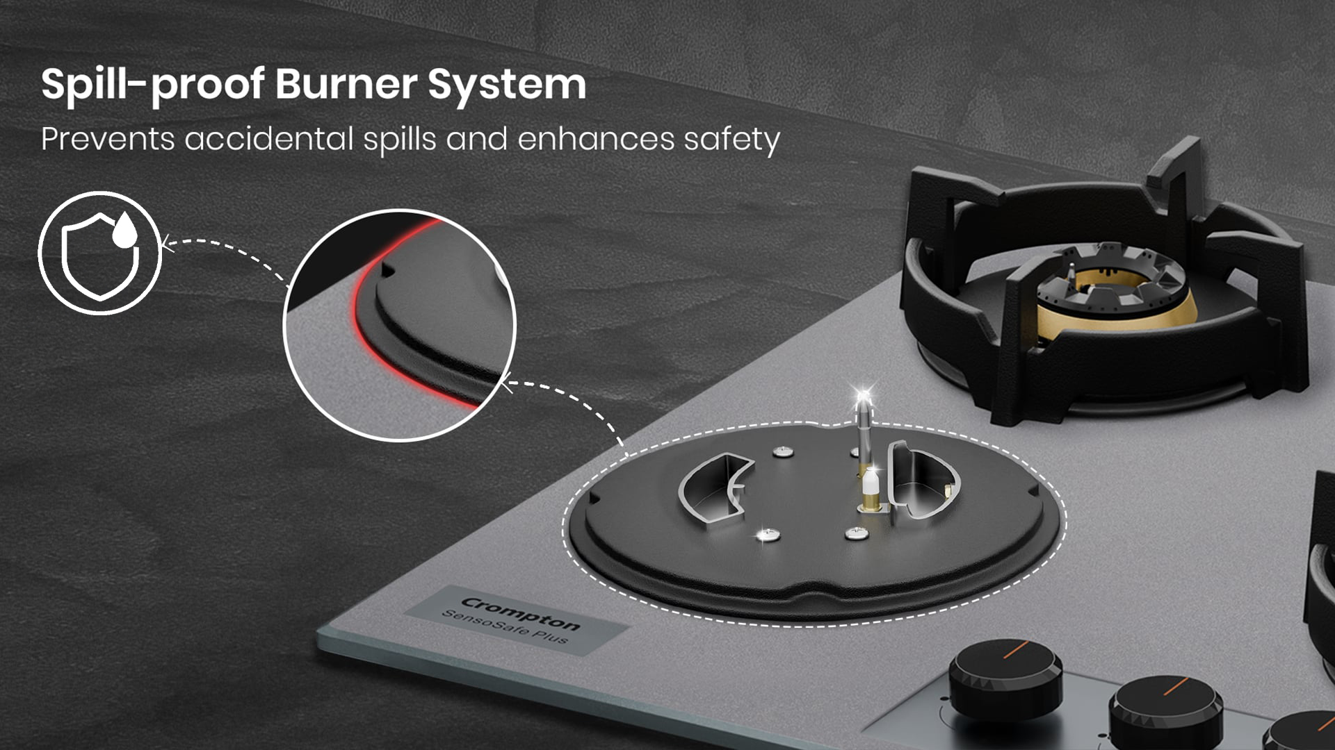 Spill-proof Burner System