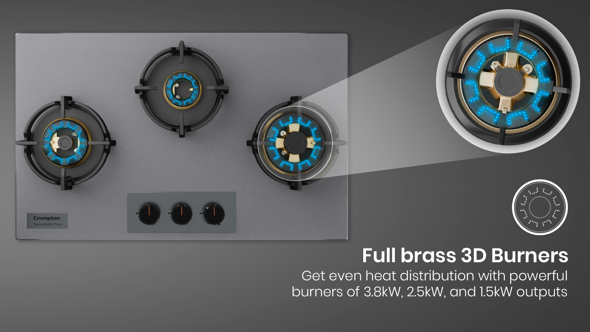 Full Brass 3D Burners