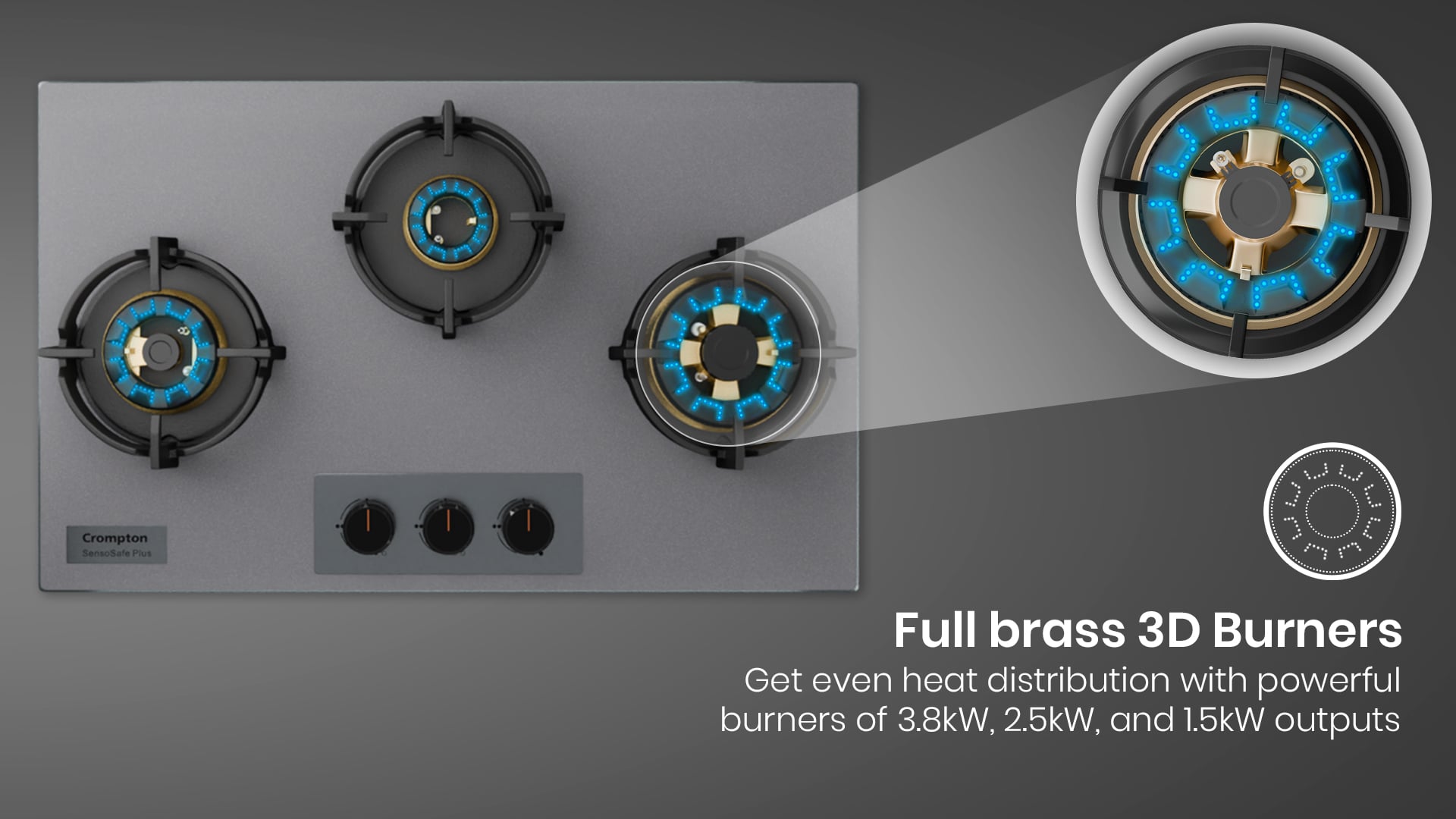 Full Brass 3D Burners