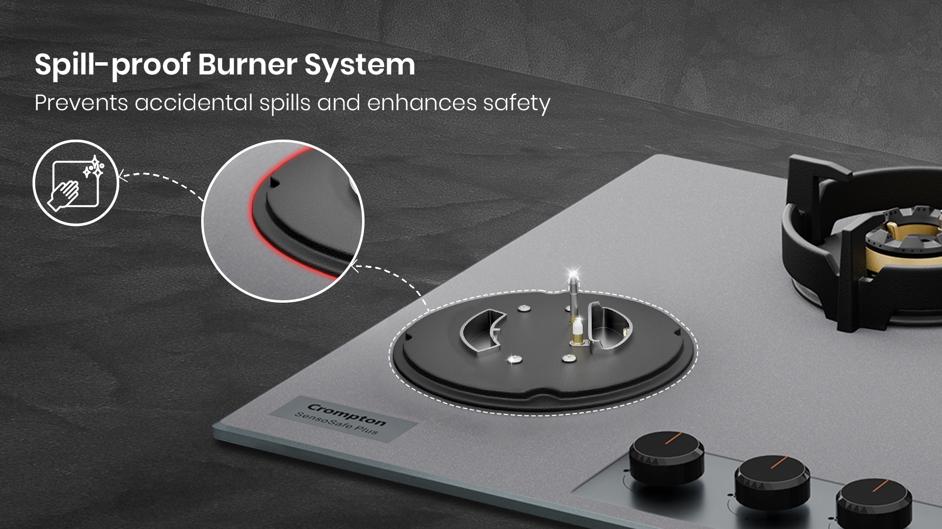 Spill-proof Burner System