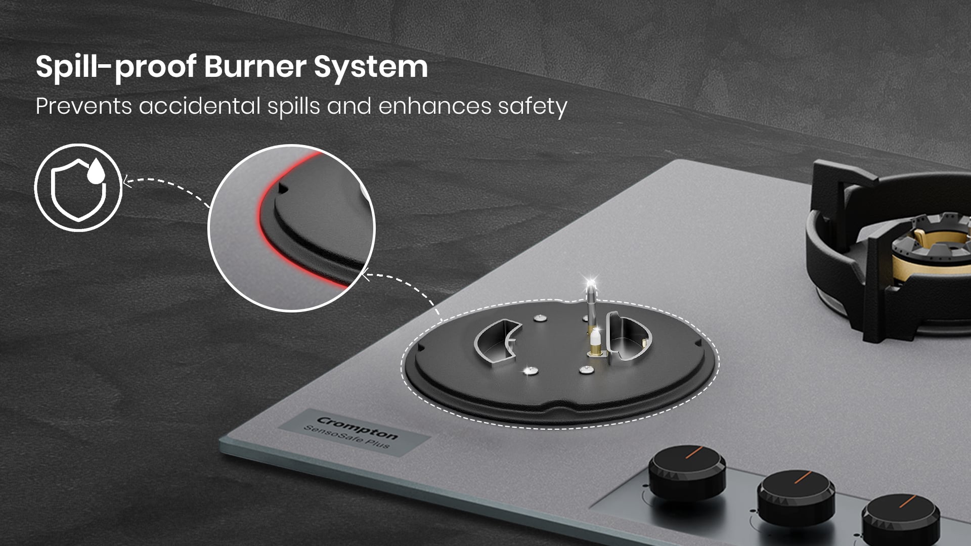 Spill-proof Burner System