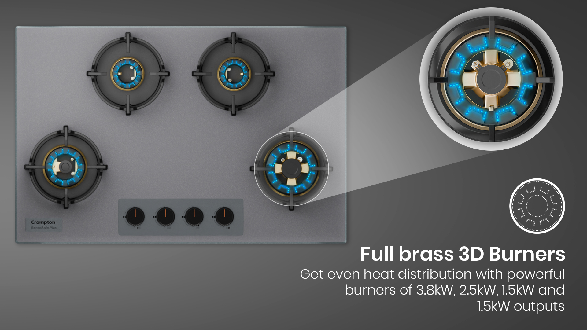 Full Brass 3D Burners