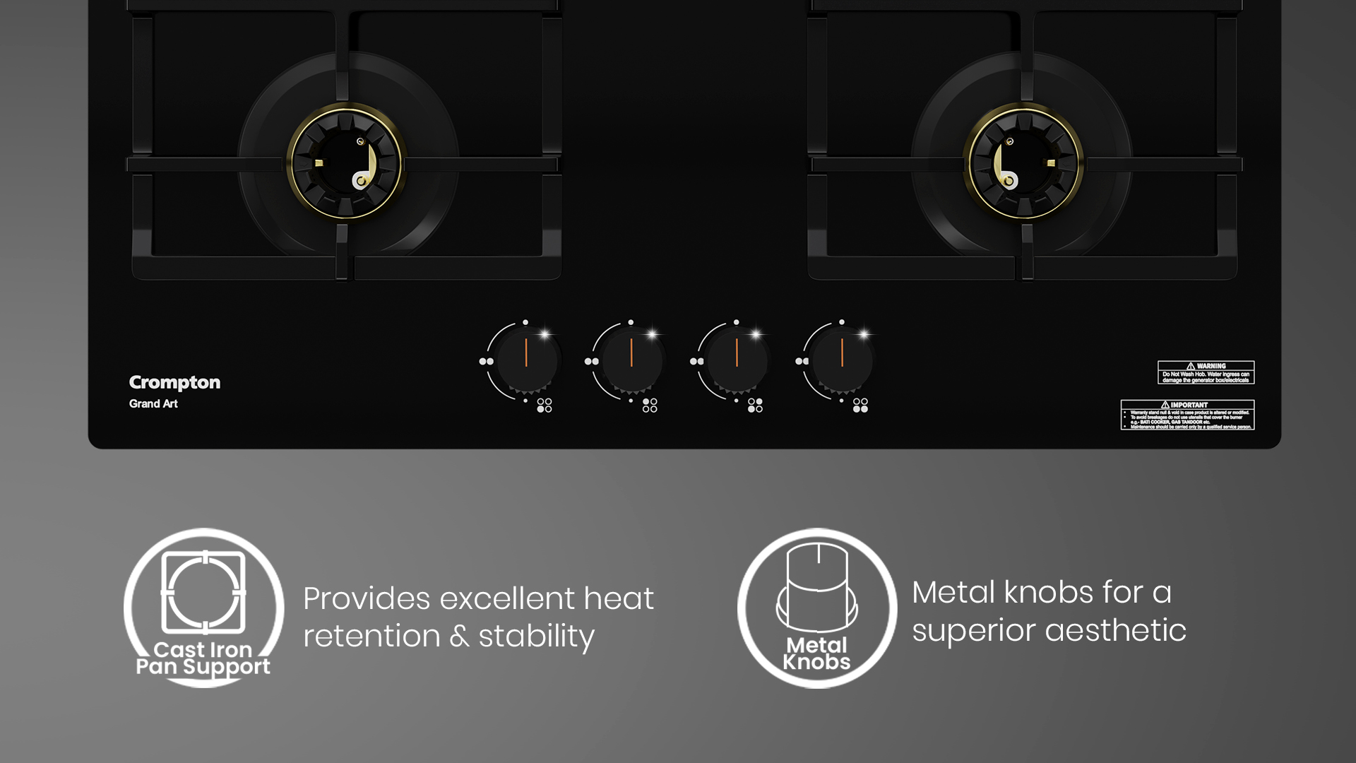 Cast Iron Pan Support, Metal knob