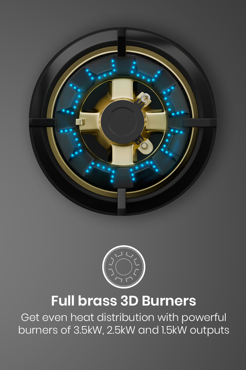 Full Brass 3D Burners