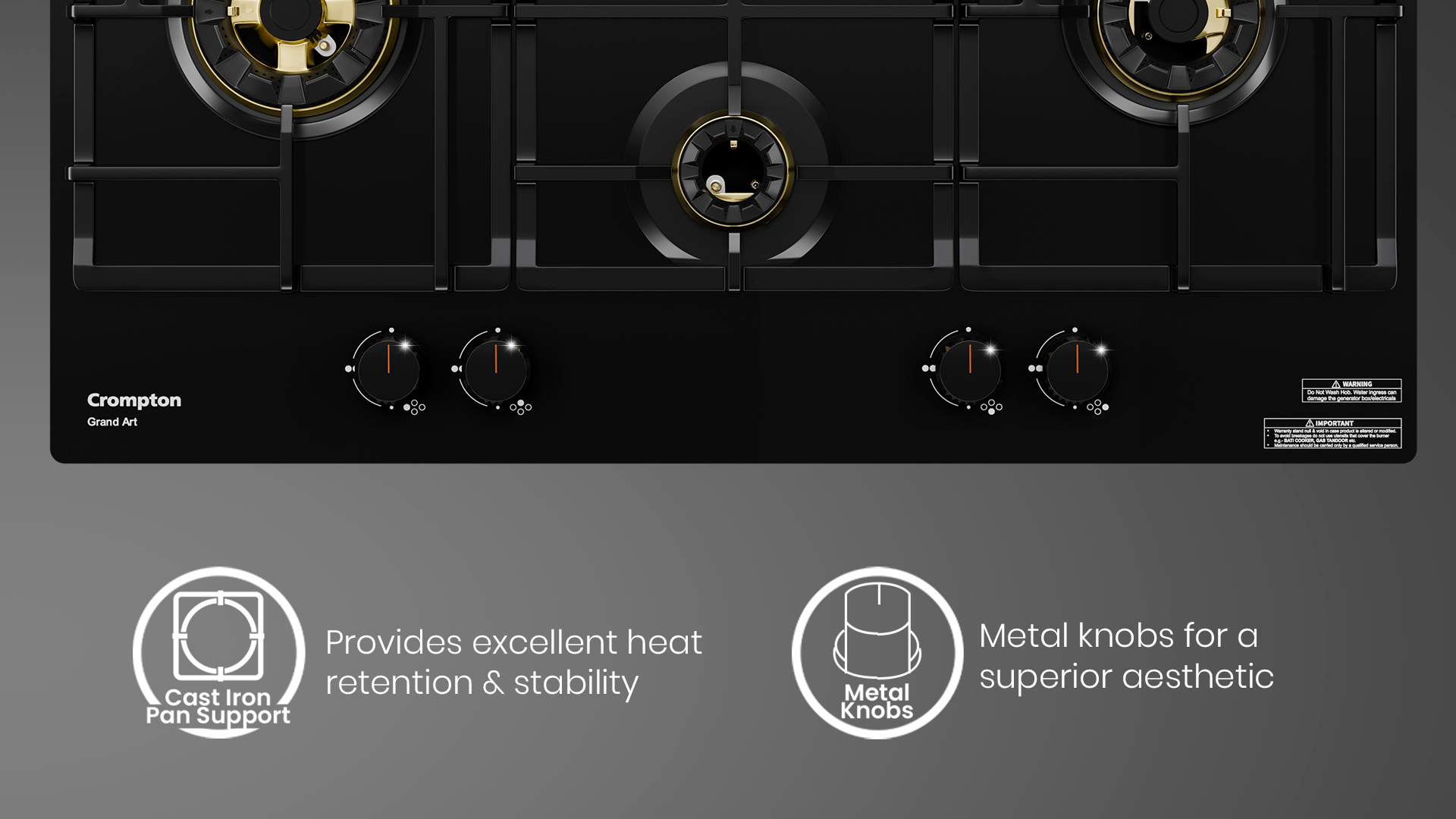 Cast Iron Pan Support, Metal knob