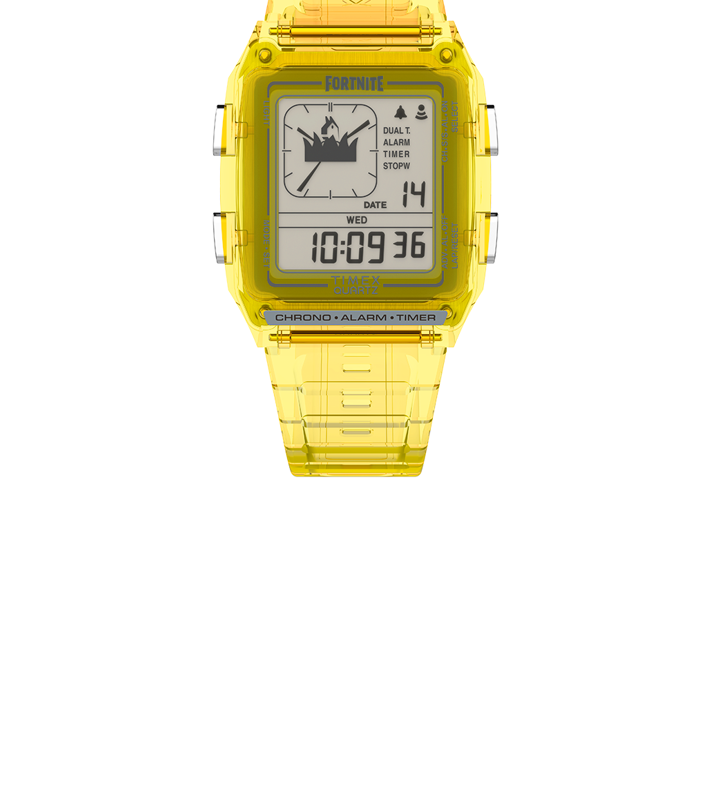 Q Timex LCA x Fortnite® with Yellow Resin Strap Watch