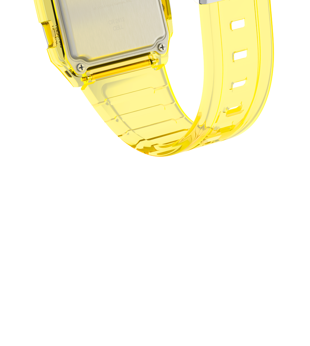 Q Timex LCA Yellow Resin Strap Watch