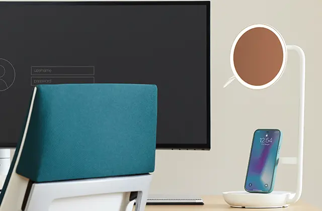 Steelcase Eclipse Light Lampe Telefonständer
