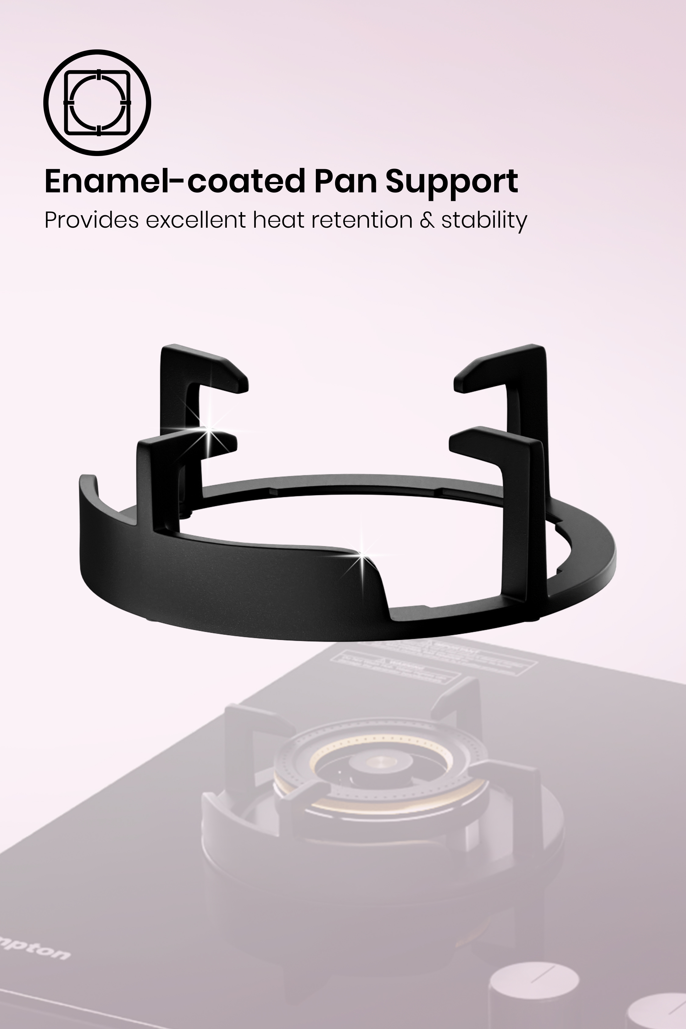 Enamel-coated Pan Support