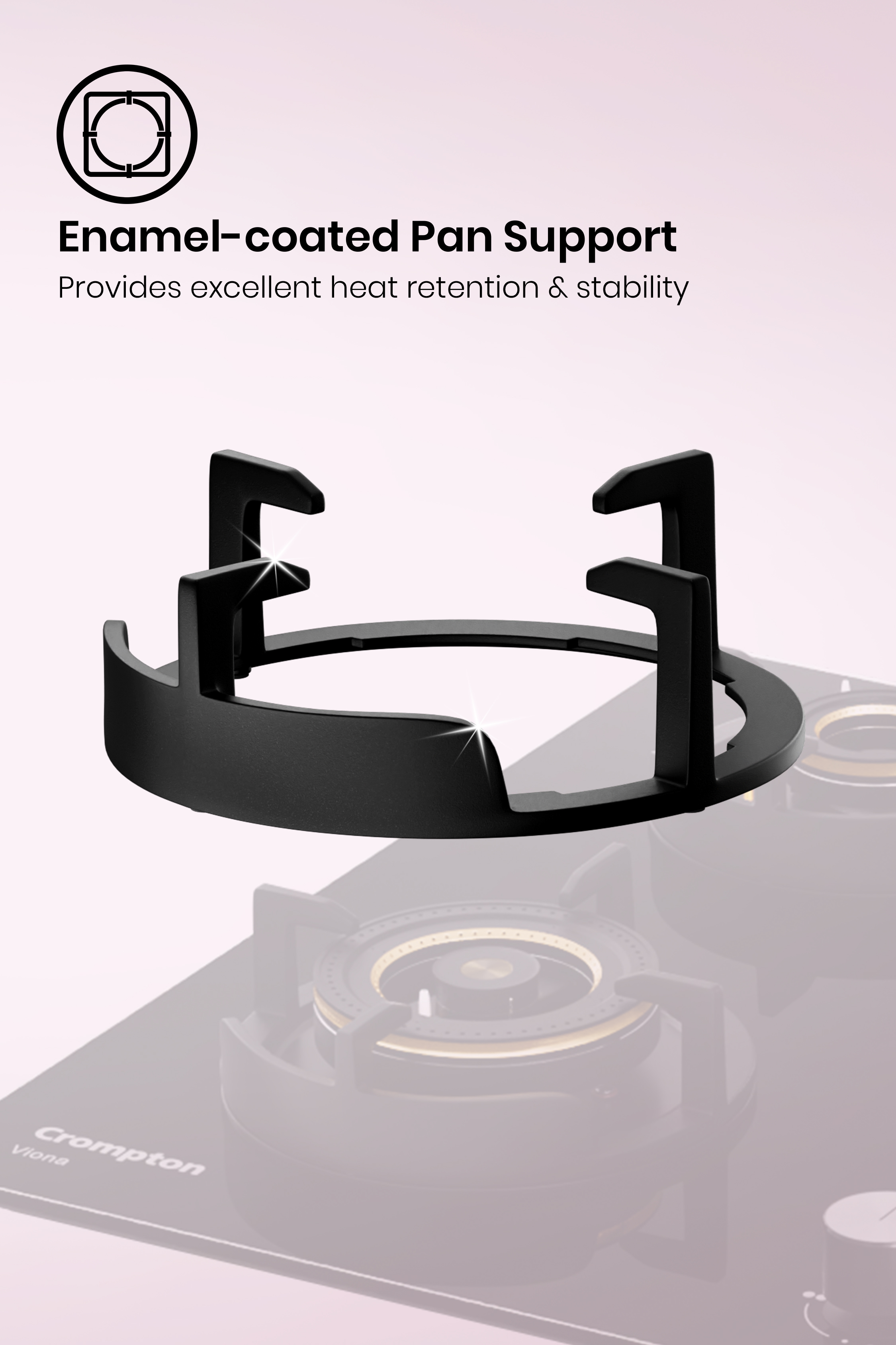 Enamel-coated Pan Support