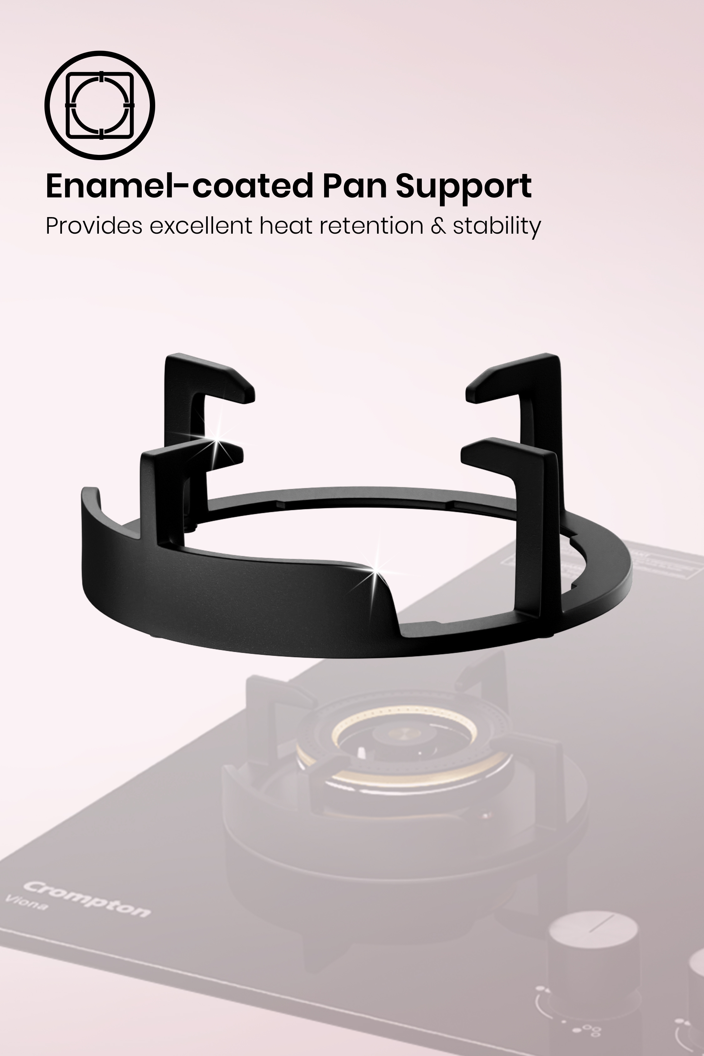 Enamel-coated Pan Support