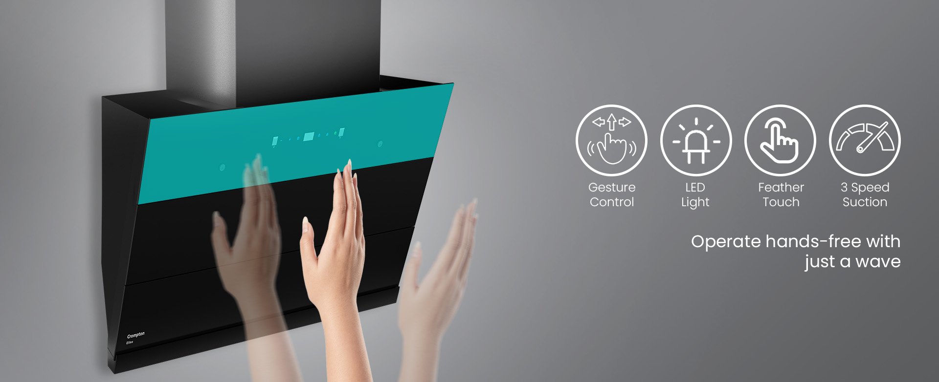 Senses Hand Motion and Offers Touch-Free Operation