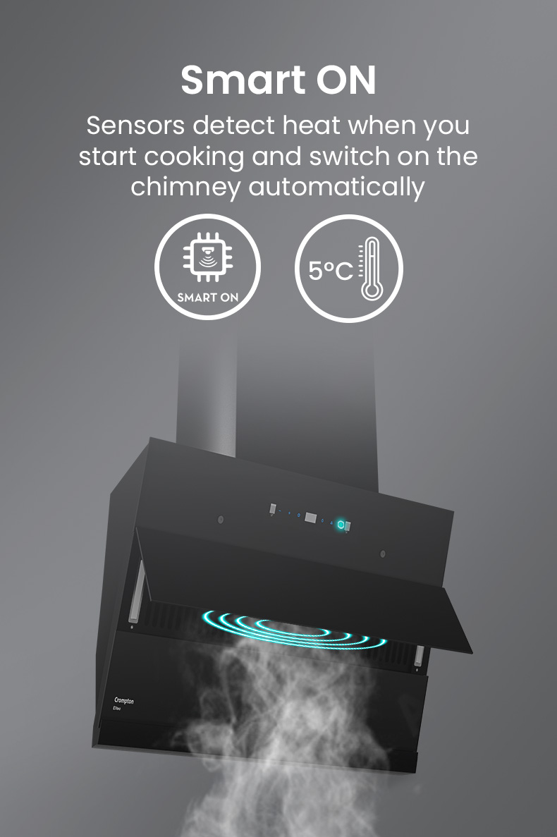 Quickly Removes Smoke and Odor For a Fresh Kitchen With High Suction Power