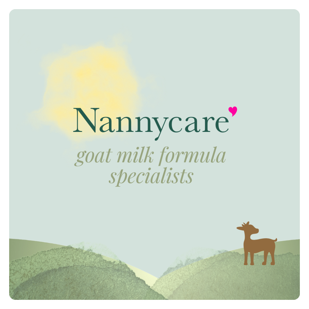 Image of Nannycare goat milk baby formula, made with higher levels of natural ingredients including fresh whole goat milk. The UK's only climate partner certified goat milk formula.