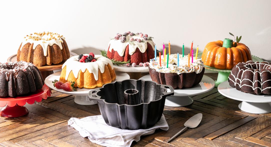 Decorated Fluted Cakes