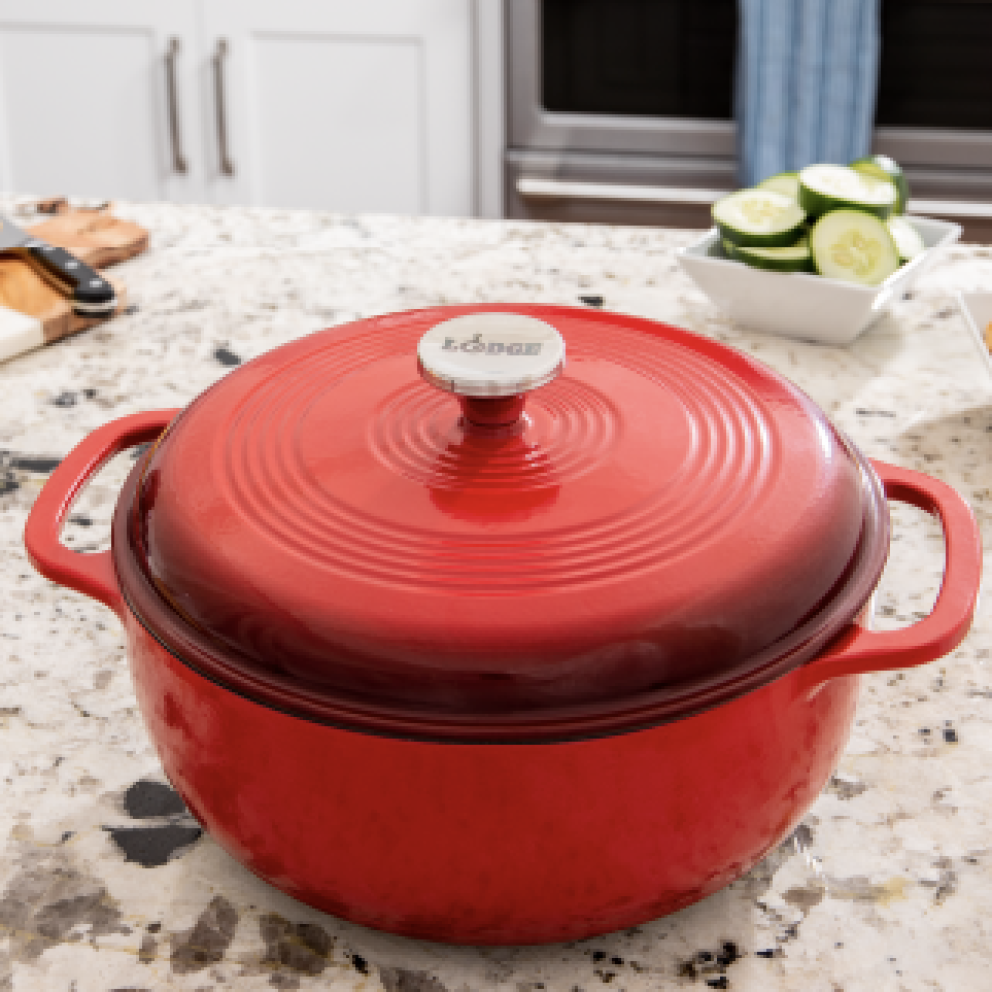 Lodge Enameled Cast Iron, Side-by-Side