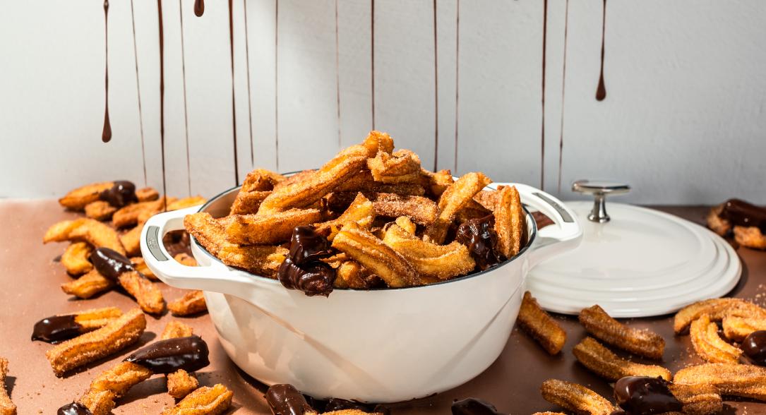 Shine Sugar Churros with Chocolate Ganache
