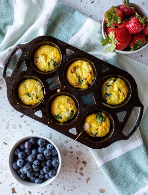 Frittata served from skillet