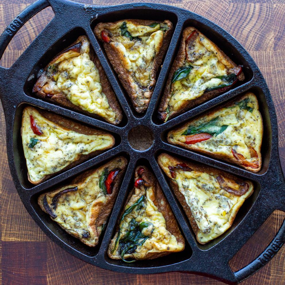 Frittata served from skillet