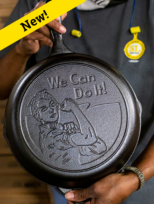 Introducing the the new We Can Do It Rosie the Riveter Skillet!