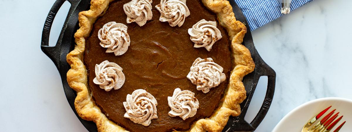 Pumpkin Pie With Spiced Whipped Cream