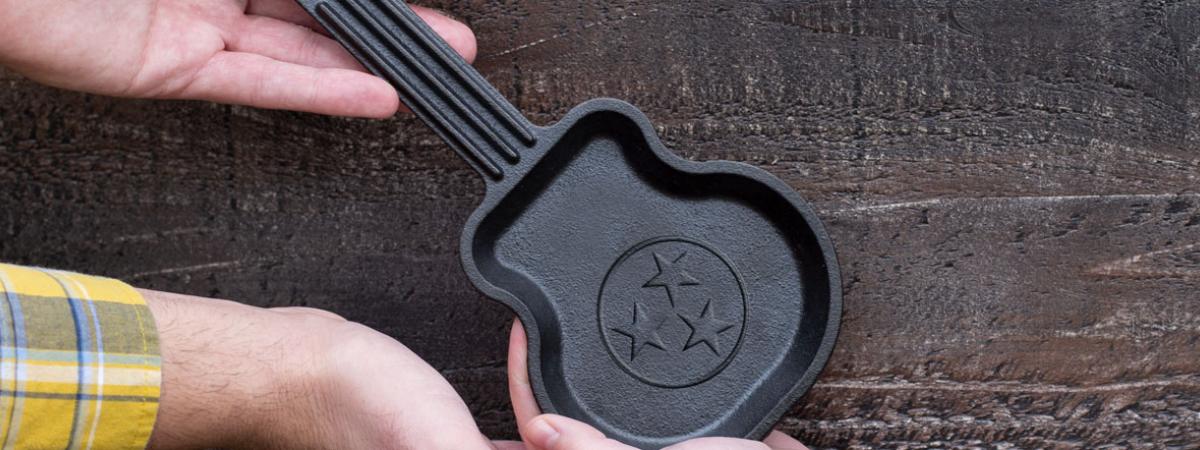 Lodge Cast Iron Tri Star Guitar Skillet fundraiser for Tennessee tornado relief